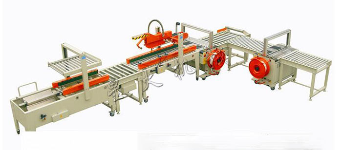 全自動紙箱封箱打包生產(chǎn)線