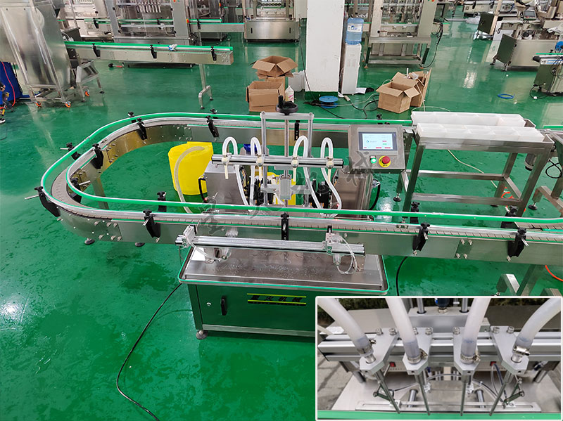 小瓶液體自動灌裝機連接生產(chǎn)線